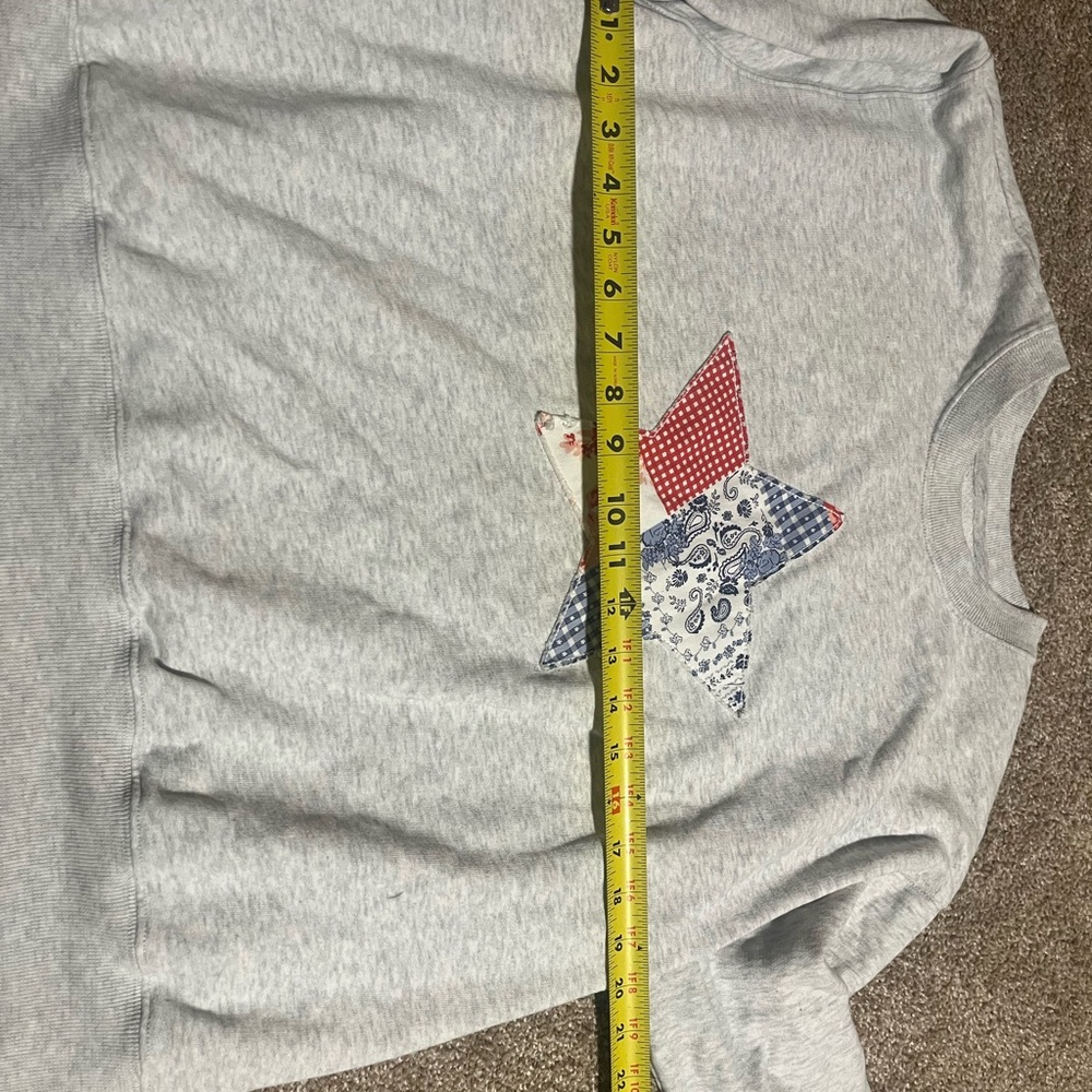 Gray Star Pattern Sweater - image 5